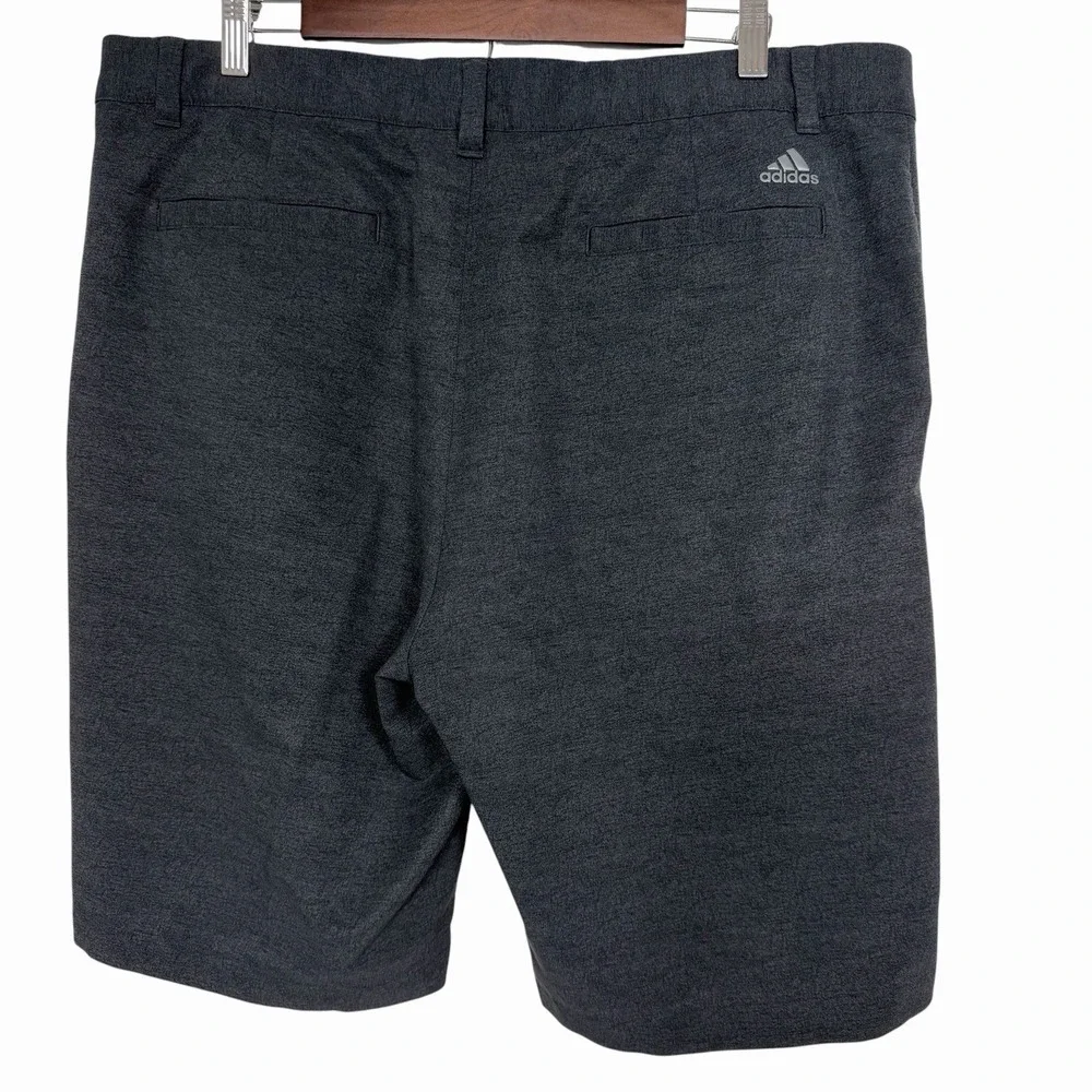 Adidas Golf Shorts Mens 38 Gray Heather Performance Stretch Flat Front Casual